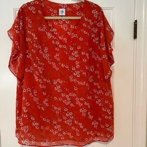 CAbi flutter sleeve top XXXL EUC